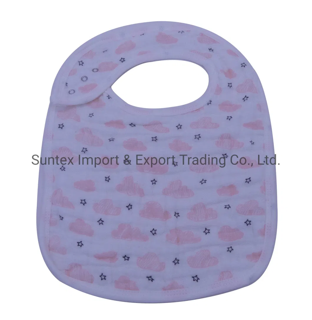 Newborn Baby Cotton Muslin Snap Bibs